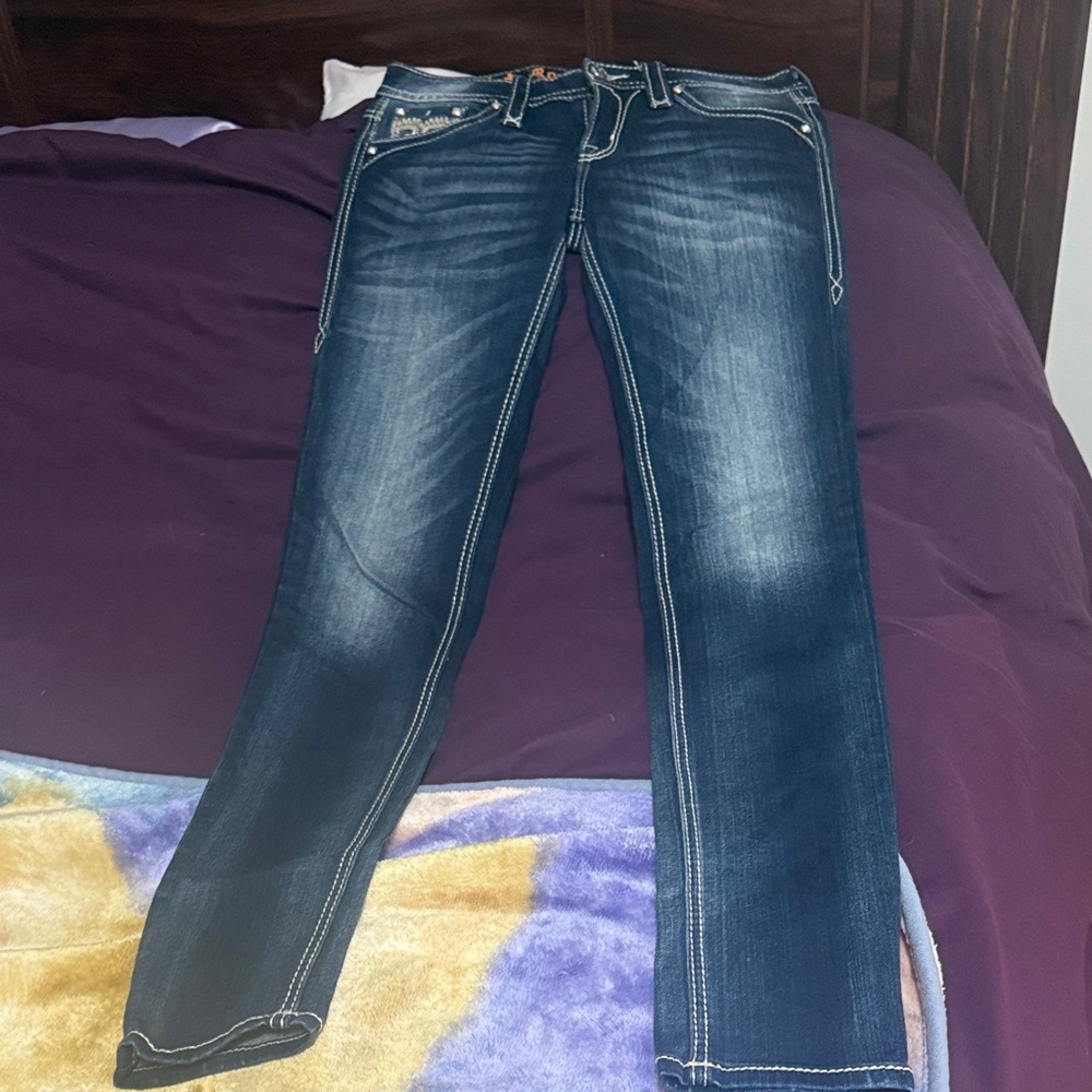 Rock Revival Dark Blue Straight Leg Jeans